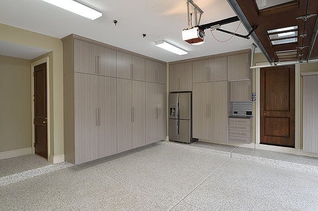 Garage Floor Coating and Cabinets in Chicago